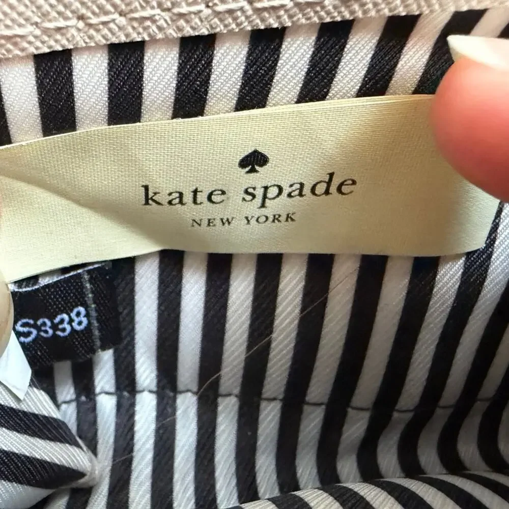 Kate Spade Cameron Street Lacey Color Block Saffiano Leather Wallet Black Cream